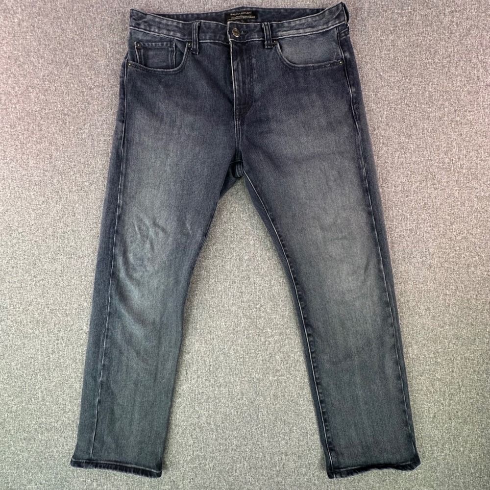 Banana Republic Jeans Mens 34x30 Premium Performance Dark Wash Gray Blue